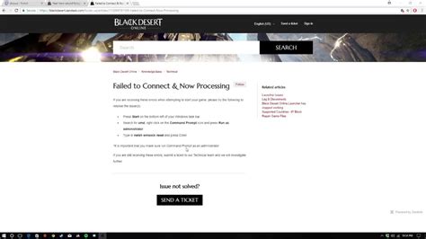 Failed to Connect :: Black Desert Player Support .